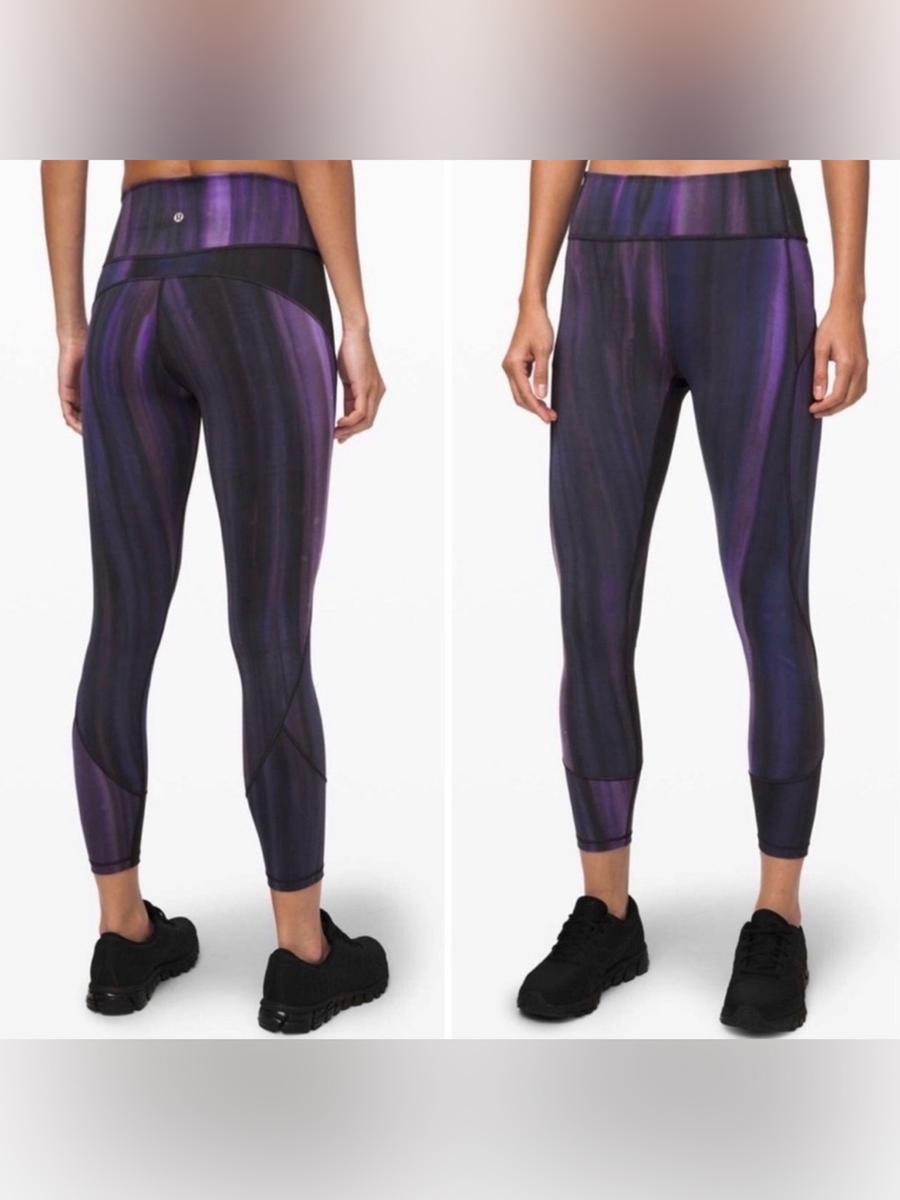 Lululemon In Movement Tight 25" Spray Dye Everlux Brushed Lunar Purple size 4